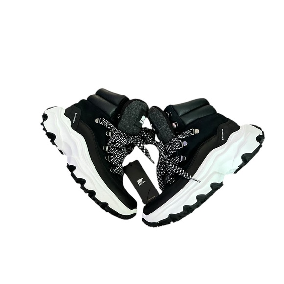 NWT SOREL Kinetic Breakthrough Conquest Waterproof Black White Sneakers Booties - Picture 13 of 16